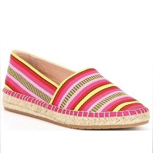 Chelsea & Violet Mimi Striped Espadrille Slip On Flats Shoes Boho